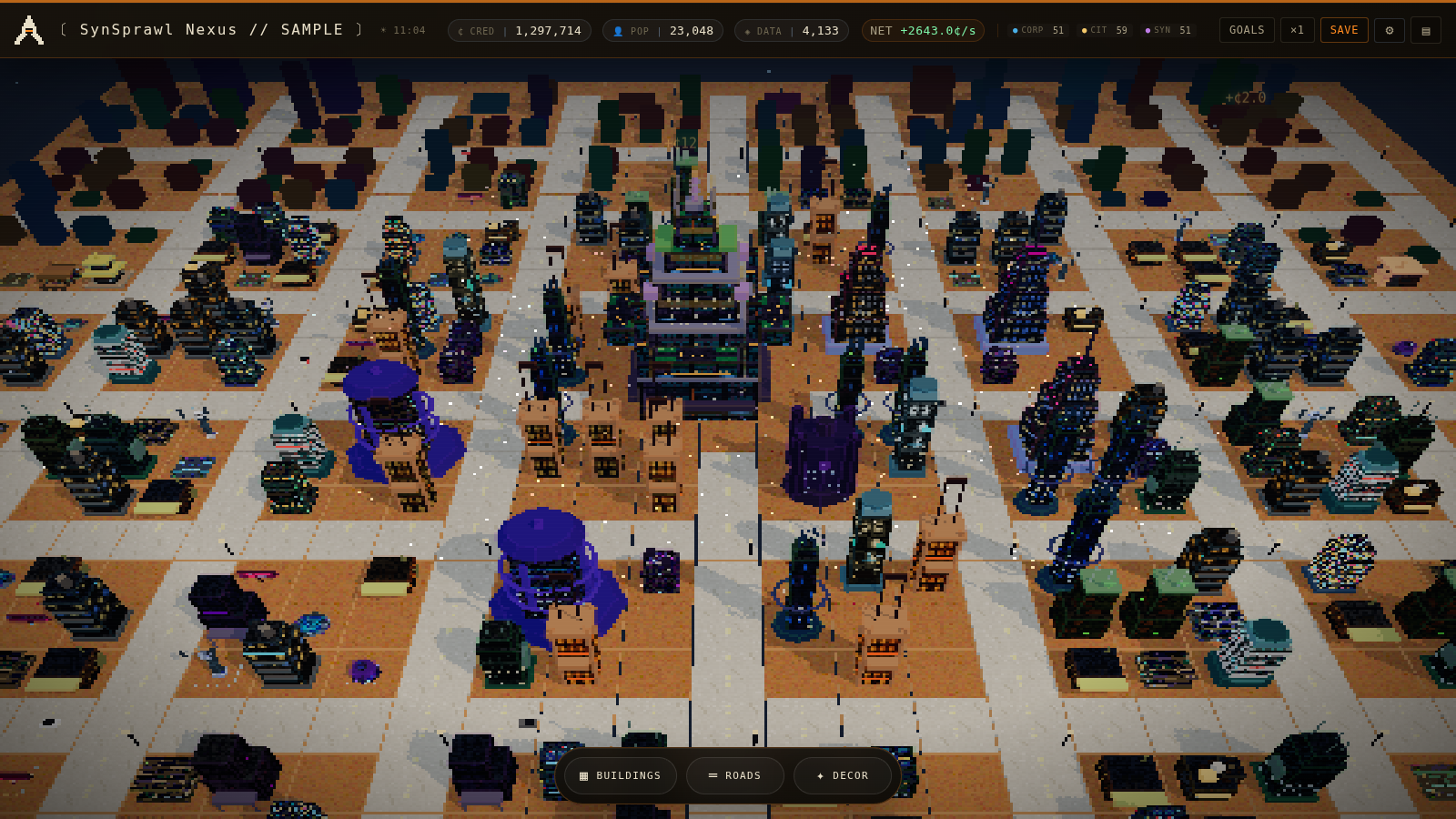 Sample district at day